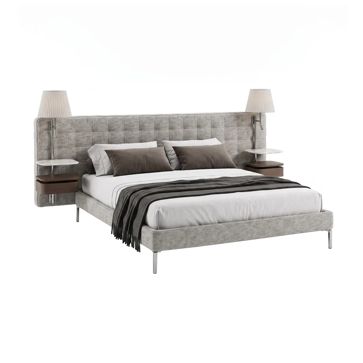 Wide-Panel Bed with Light